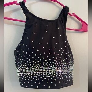Rebel Athletics Black Sequined Top